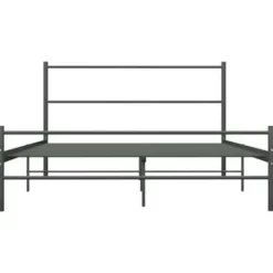 vidaXL - Tweepersoonbed - Grijs - Metaal - 160x200 cm