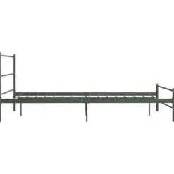 vidaXL - Tweepersoonbed - Grijs - Metaal - 160x200 cm