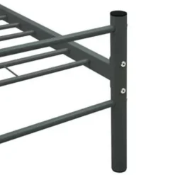 vidaXL - Tweepersoonbed - Grijs - Metaal - 160x200 cm