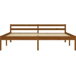 vidaXL - Tweepersoonbed - Honingbruin - Massief grenenhout - 160x200 cm