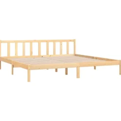 vidaXL - Tweepersoonbed - Naturel - Massief grenenhout - 180x200 cm