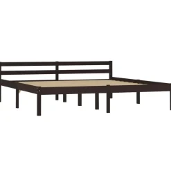 vidaXL - Tweepersoonbed met hoodfbord - Donkerbruin - Hout - 160x200 cm