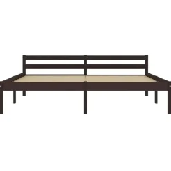 vidaXL - Tweepersoonbed met hoodfbord - Donkerbruin - Hout - 160x200 cm