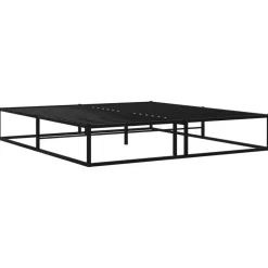 vidaXL - Tweepersoonbed pallet - Zwart - Metaal - 180x200 cm