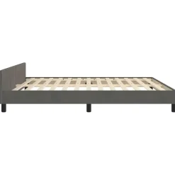 vidaXL - Tweepersoonsbed - Donkergrijs - Fluweel - 160x200 cm