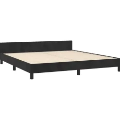 vidaXL - Tweepersoonsbed frame zonder matras - Zwart - Fluweel - 180x200 cm