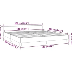 vidaXL - Tweepersoonsbed frame zonder matras - Zwart - Fluweel - 180x200 cm