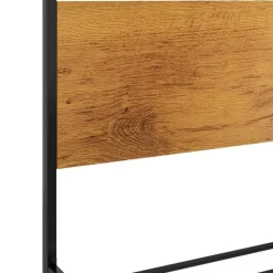 vidaXL - Tweepersoonsbed frame met hout hoofdbord - metaal - 180x200 cm