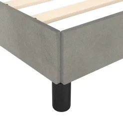 vidaXL - Tweepersoonsbed met hoofdeinde - Lichtgrijs - Fluweel - 140x190 cm