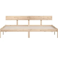 vidaXL - Tweepersoonsbed met hoofdbord - Massief grenenhout - 180x200 cm