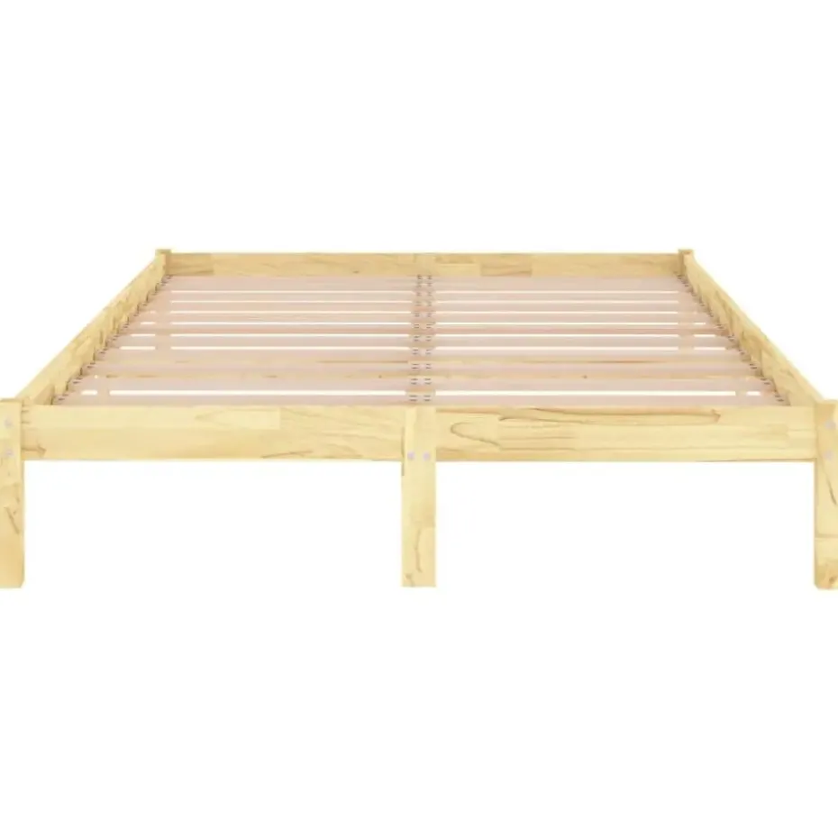 vidaXL - Tweepersoonsbedden - Bruin - Grenenhout - 120 x 200 cm