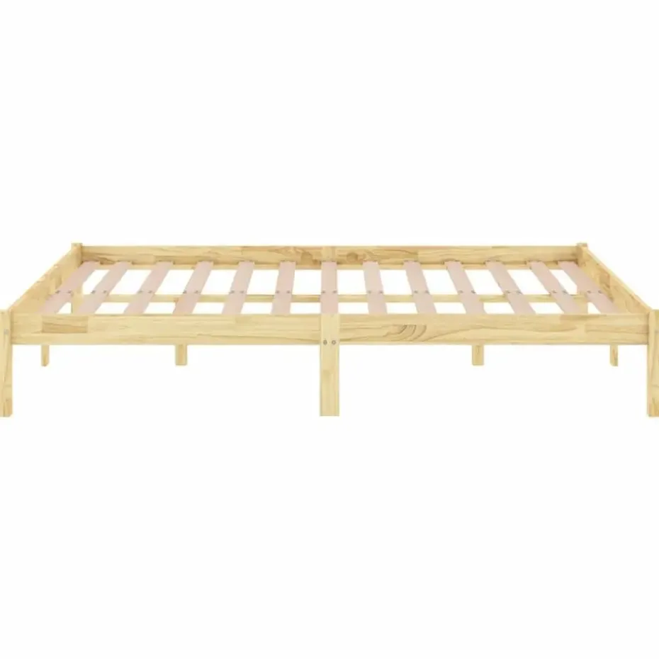 vidaXL - Tweepersoonsbedden - Bruin - Grenenhout - 120 x 200 cm