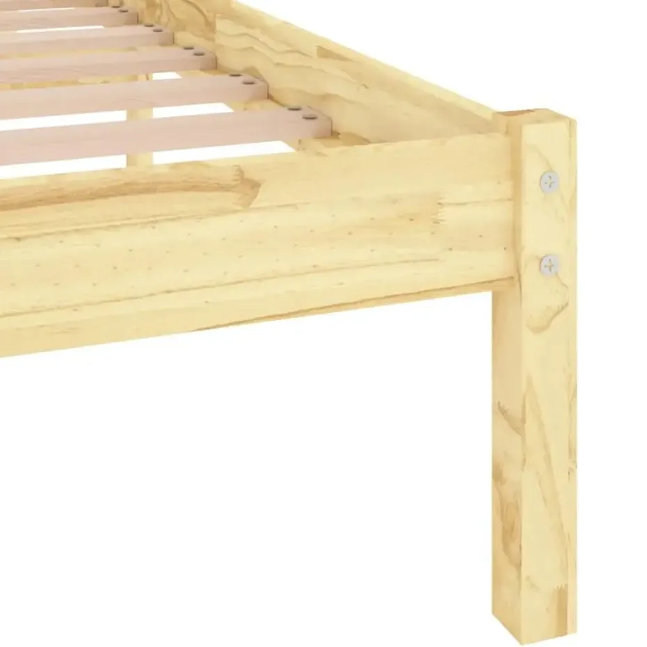 vidaXL - Tweepersoonsbedden - Bruin - Grenenhout - 120 x 200 cm