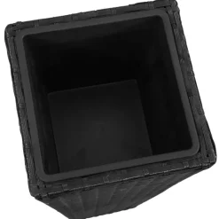 vidaXL - Verhoogde Plantenbak - Zwart - Poly rattan - 3 stuks