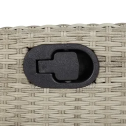 vidaXL - Verstelbare loungebank met kussens - Lichtgrijs rattan - 105x59x93 cm