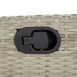 vidaXL - Verstelbare loungebank met kussens - Lichtgrijs rattan - 105x66x93 cm