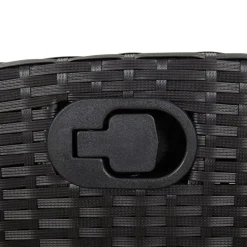 vidaXL - Verstelbare tuinstoelen - Kussens - Zwart - Poly rattan - 2 stuks