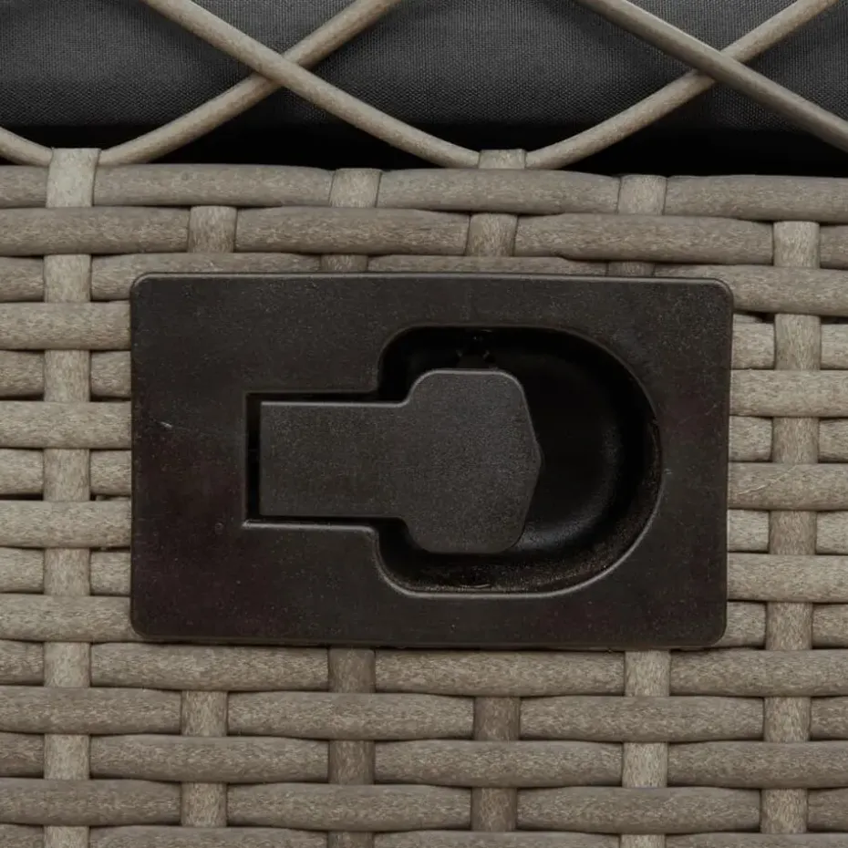 vidaXL - Verstelbare tuinstoelen - Grijs - Poly rattan - 2 stuks