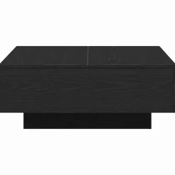 vidaXL - Vierkante salontafel - Zwart eiken - Bewerkt hout - 80x80x31 cm