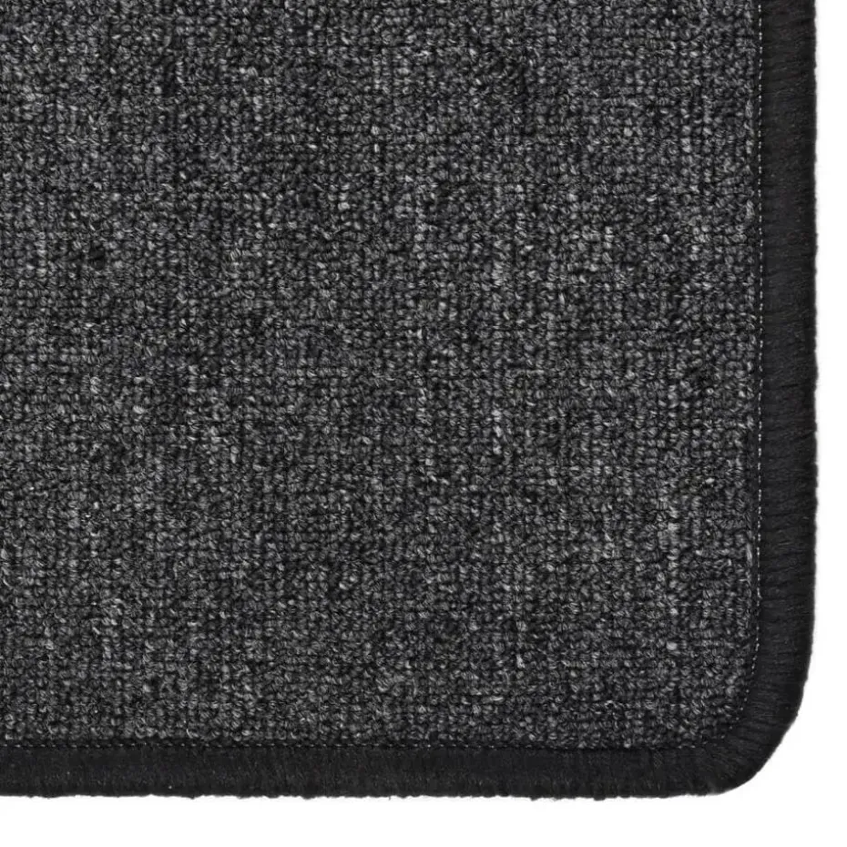 vidaXL - Vloerkleed - Antraciet - Polypropyleen - 80 x 250 cm