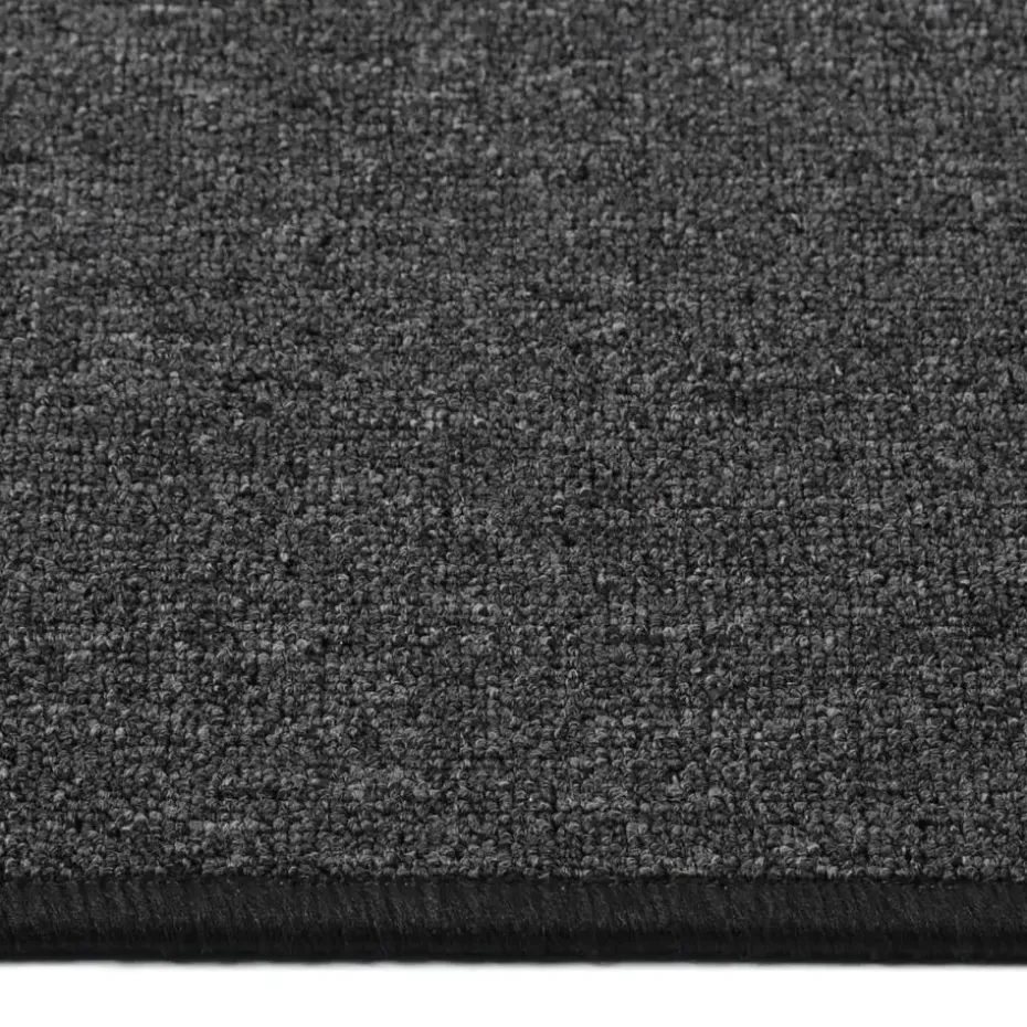 vidaXL - Vloerkleed - Antraciet - Polypropyleen - 80 x 250 cm