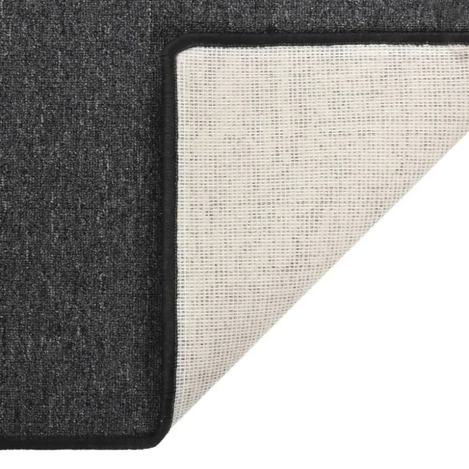 vidaXL - Vloerkleed - Antraciet - Polypropyleen - 50 x 300 cm