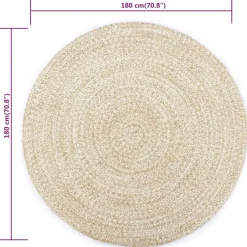 vidaXL - Vloerkleed - Wit - Jute