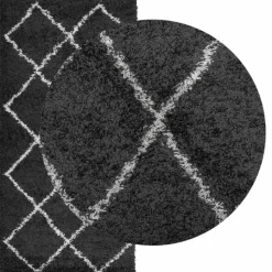 vidaXL - Vloerkleed - Zwart en crème - 100 x 200 cm