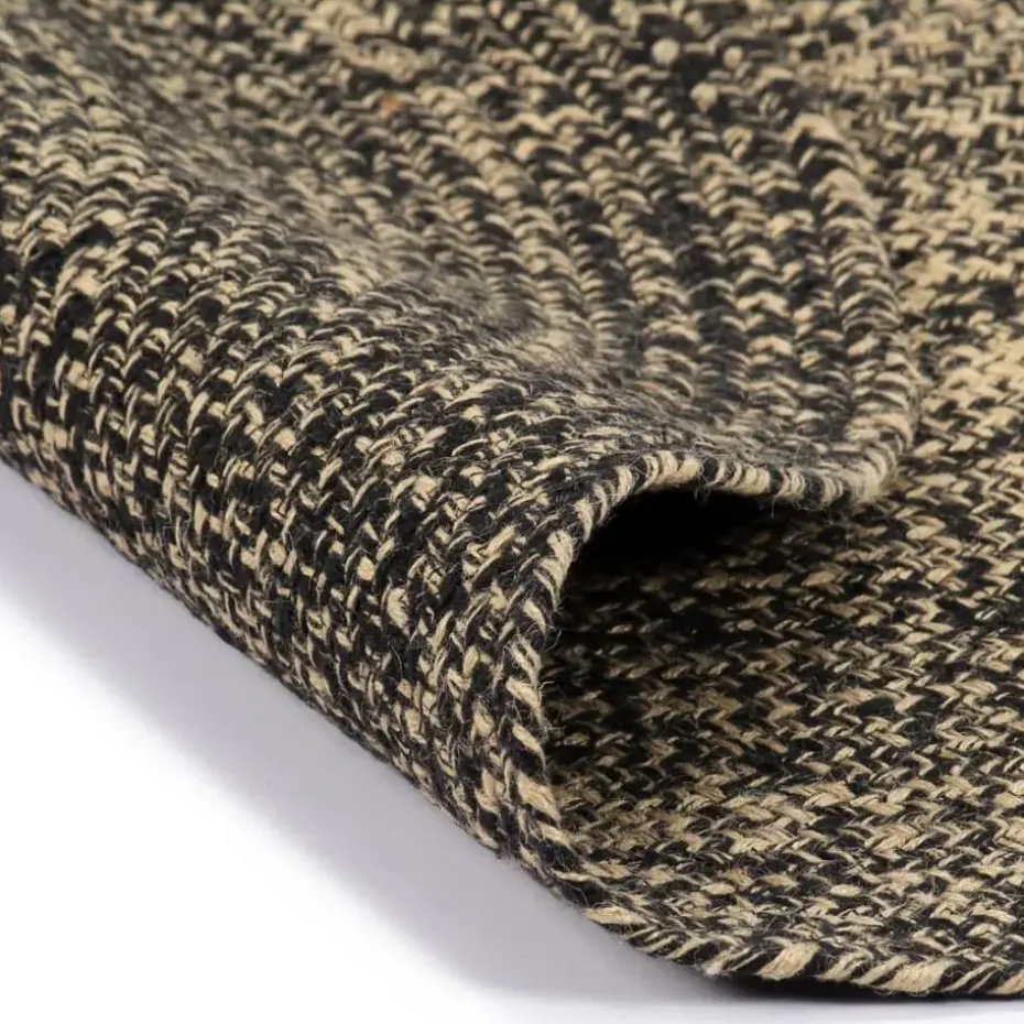 vidaXL - Vloerkleed - Zwart - Jute