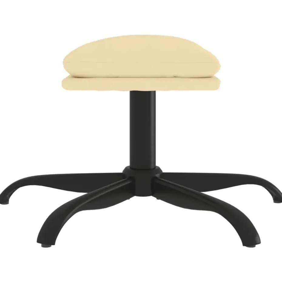 vidaXL - Voetenbank - Crème - Fluweel