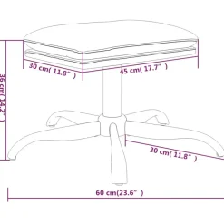 vidaXL - Voetenbank - Crème - Fluweel
