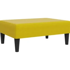 vidaXL - Voetenbank - Geel - Fluweel