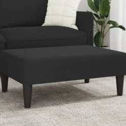 vidaXL - Voetenbank - Zwart - Fluweel