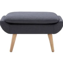 vidaXL - Voetenbankje - Grijs - Stof