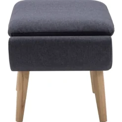 vidaXL - Voetenbankje - Grijs - Stof