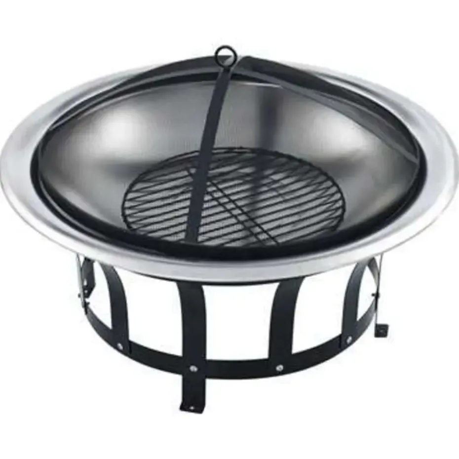 vidaXL - Vuurplaats - Zwart - Staal