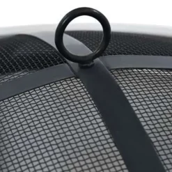 vidaXL - Vuurplaats - Zwart - Staal