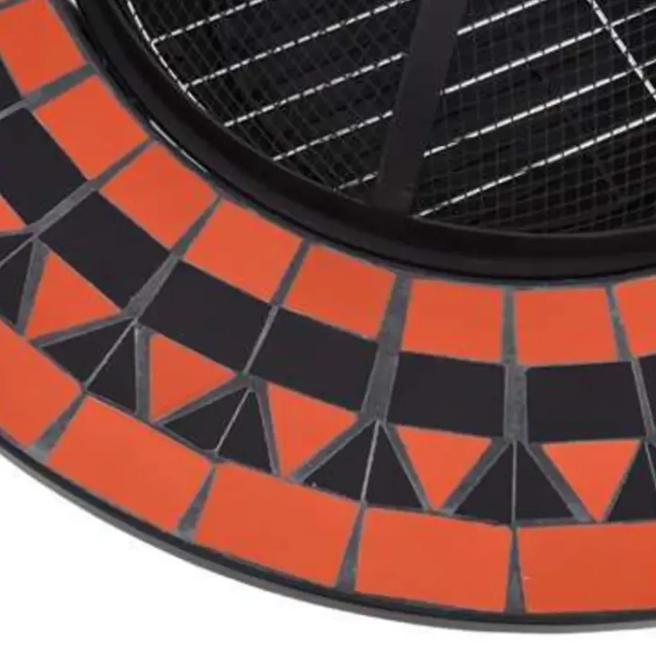 vidaXL - Vuurtafel - Bruin - Keramiek