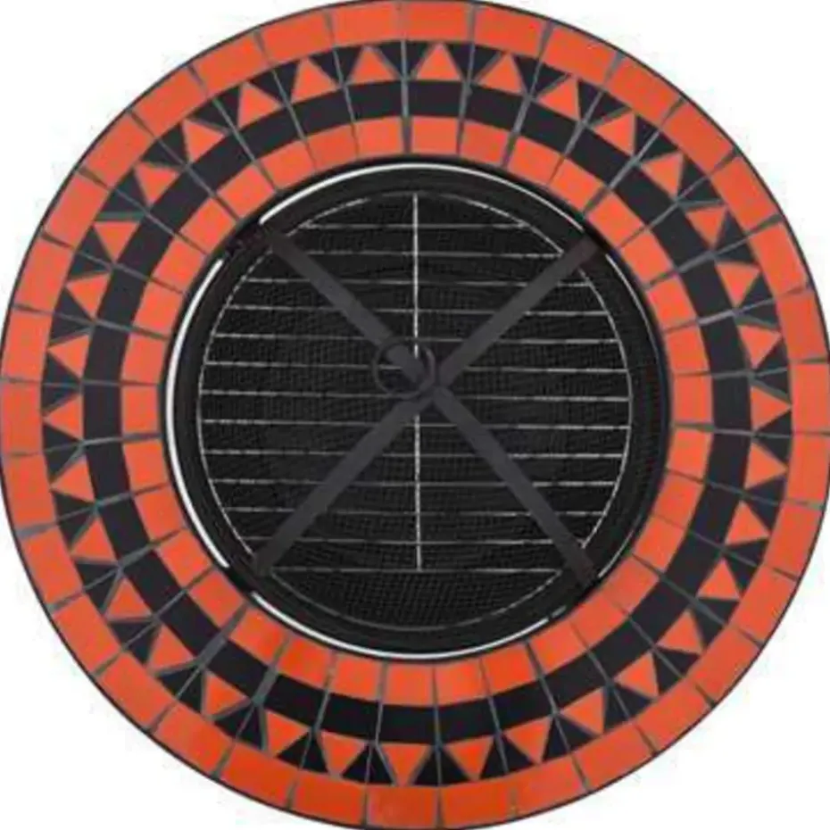 vidaXL - Vuurtafel - Bruin - Keramiek