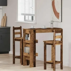 vidaXL - Wandgemonteerde bartafel - Oud hout - Bewerkt hout - 102x45 cm