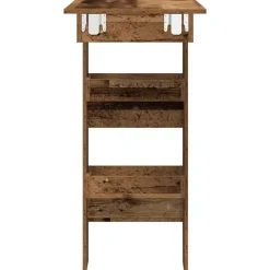 vidaXL - Wandgemonteerde bartafel - Oud hout - Bewerkt hout - 102x45 cm