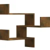 vidaXL - Wandhoekschap - Bruin - Bewerkt hout - 2 stuks