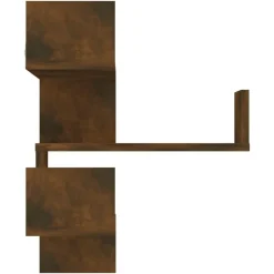 vidaXL - Wandhoekschap - Bruin - Bewerkt hout - 2 stuks