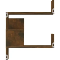 vidaXL - Wandhoekschap - Bruin - Bewerkt hout - 2 stuks