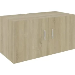 vidaXL - Wandkast - Bruin - Bewerkt hout