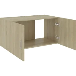 vidaXL - Wandkast - Bruin - Bewerkt hout