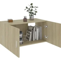 vidaXL - Wandkast - Bruin - Bewerkt hout