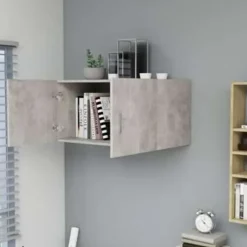 vidaXL - Wandkast - Grijs - Bewerkt hout