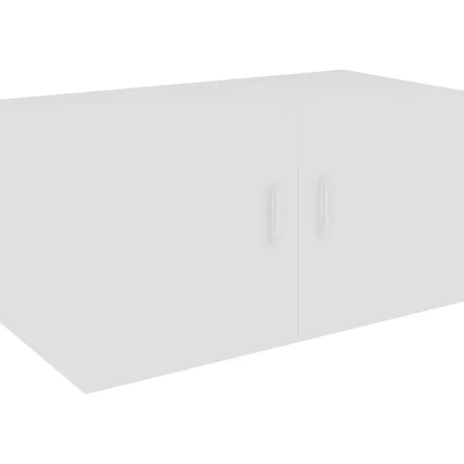 vidaXL - Wandkast - Wit - Bewerkt hout