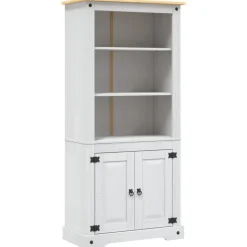 vidaXL - Wandkast - Wit - Grenenhout